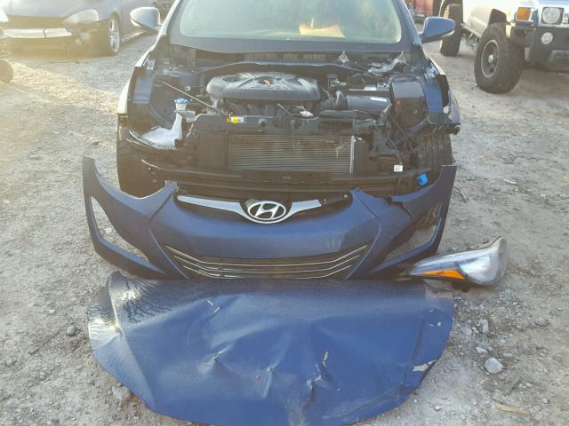 KMHDH4AH2EU034409 - 2014 HYUNDAI ELANTRA SE BLUE photo 9