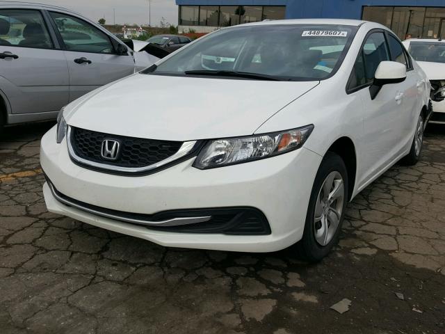 19XFB2F52DE069773 - 2013 HONDA CIVIC WHITE photo 2