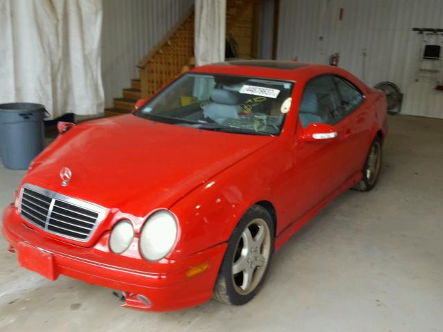 WDBLJ70G32T095167 - 2002 MERCEDES-BENZ CLK RED photo 2