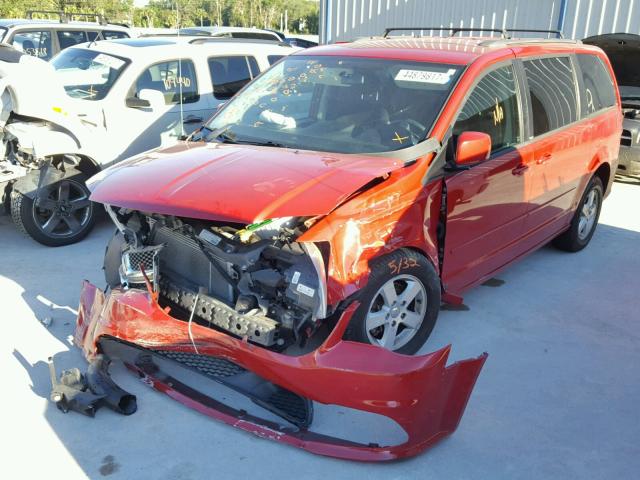 2C4RDGCG6DR655756 - 2013 DODGE GRAND CARA RED photo 2