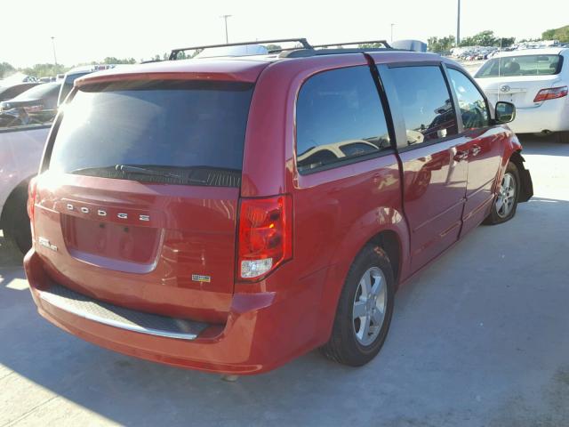 2C4RDGCG6DR655756 - 2013 DODGE GRAND CARA RED photo 4