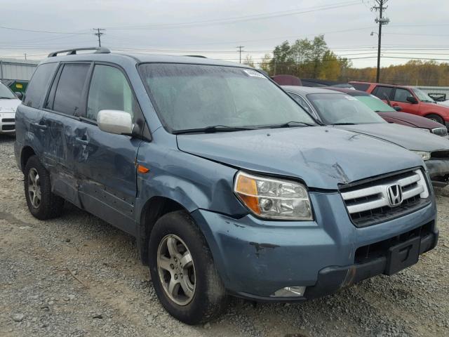 2HKYF187X7H522706 - 2007 HONDA PILOT BLUE photo 1