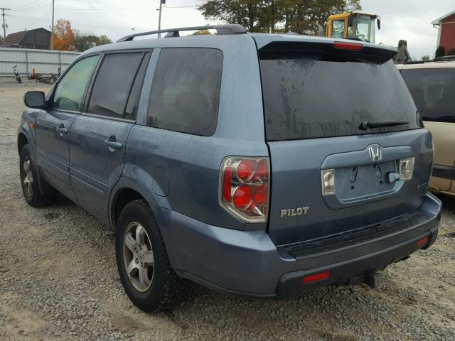 2HKYF187X7H522706 - 2007 HONDA PILOT BLUE photo 3