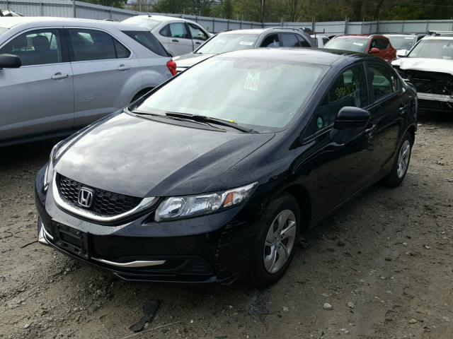 2HGFB2F54EH521133 - 2014 HONDA CIVIC LX BLACK photo 2