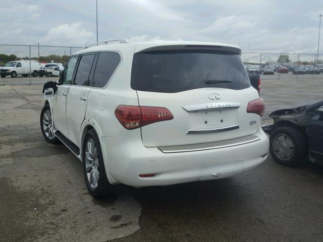 JN8AZ2NE9B9003721 - 2011 INFINITI QX56 WHITE photo 3