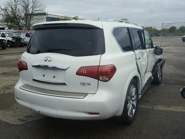 JN8AZ2NE9B9003721 - 2011 INFINITI QX56 WHITE photo 4