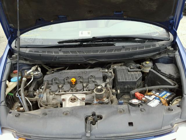 1HGFA16846L031612 - 2006 HONDA CIVIC EX BLUE photo 7