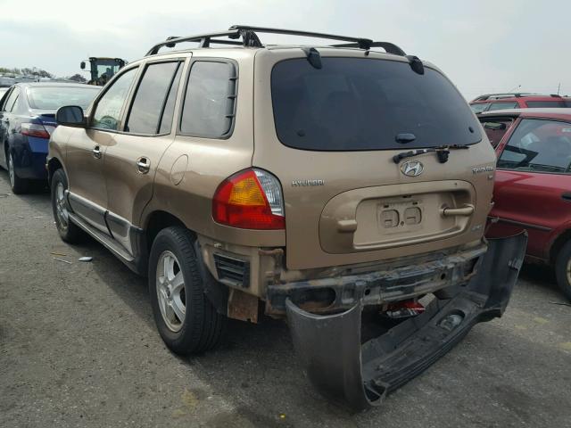 KM8SC73DX3U480001 - 2003 HYUNDAI SANTA FE GOLD photo 3