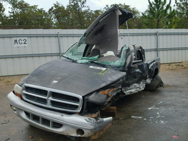 1D7GL42K14S602773 - 2004 DODGE DAKOTA SLT GRAY photo 2