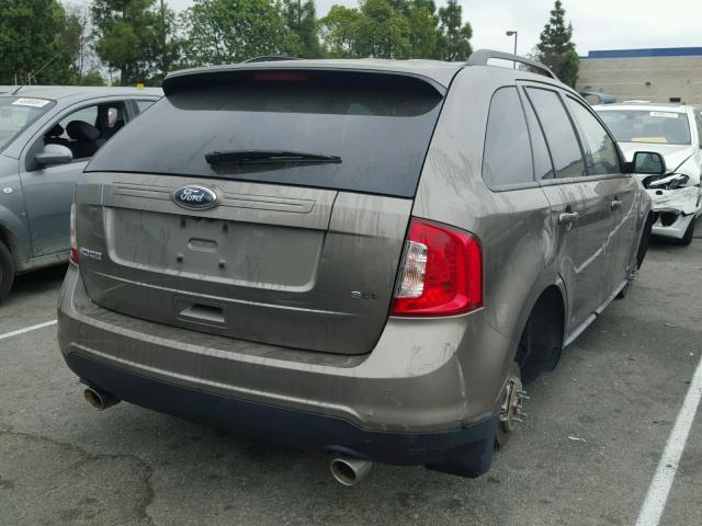 2FMDK3JC2EBB67712 - 2014 FORD EDGE SEL GOLD photo 4