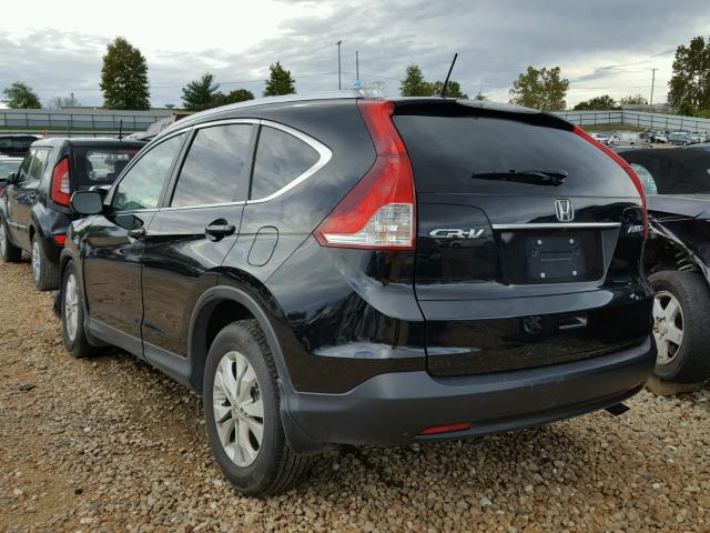 2HKRM4H76DH635236 - 2013 HONDA CR-V EXL BLACK photo 3