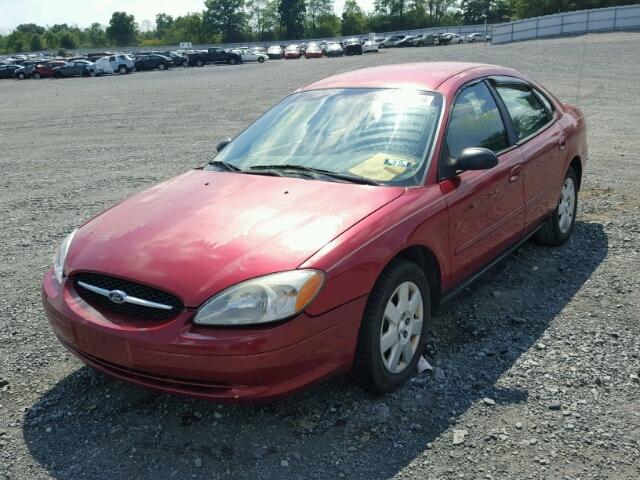 1FAHP52U51A161182 - 2001 FORD TAURUS LX MAROON photo 2