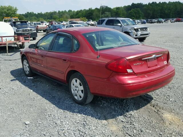 1FAHP52U51A161182 - 2001 FORD TAURUS LX MAROON photo 3