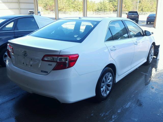 4T1BF1FK2CU537130 - 2012 TOYOTA CAMRY WHITE photo 4