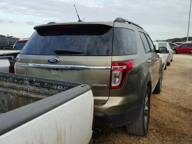 1FM5K7F87DGB79622 - 2013 FORD EXPLORER L GREEN photo 4