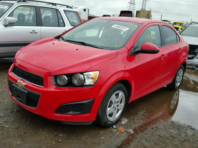 1G1JA5SH3F4128051 - 2015 CHEVROLET SONIC LS RED photo 2