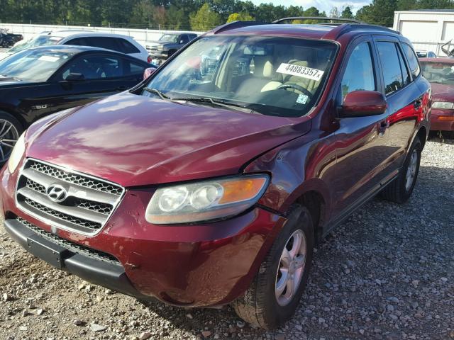 5NMSG13D17H013200 - 2007 HYUNDAI SANTA FE G MAROON photo 2