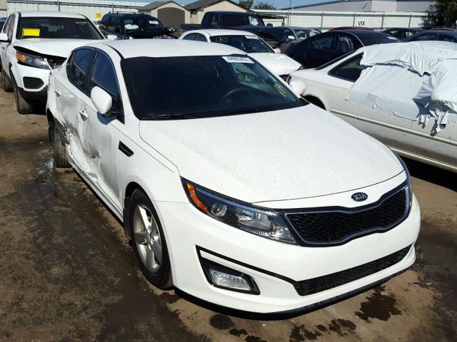 KNAGM4A79F5640335 - 2015 KIA OPTIMA LX WHITE photo 1