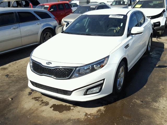 KNAGM4A79F5640335 - 2015 KIA OPTIMA LX WHITE photo 2