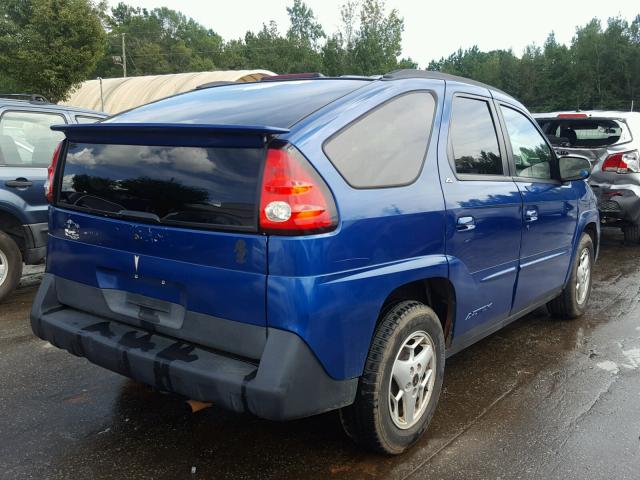 3G7DA03E23S513011 - 2003 PONTIAC AZTEK BLUE photo 4