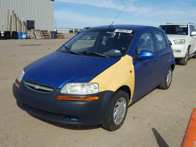 KL1TD62684B218789 - 2004 CHEVROLET AVEO BLUE photo 2