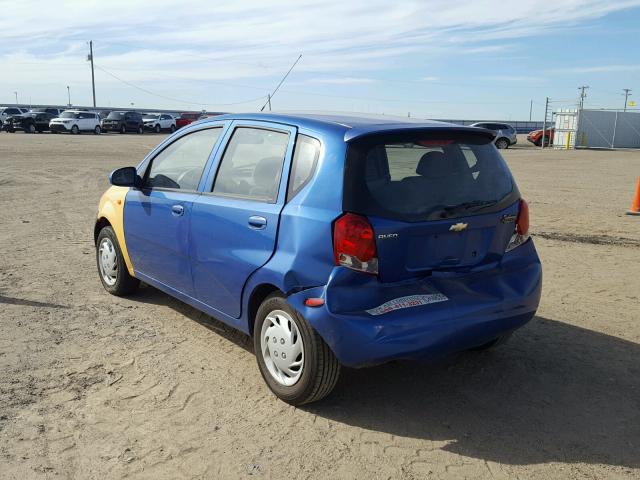 KL1TD62684B218789 - 2004 CHEVROLET AVEO BLUE photo 3