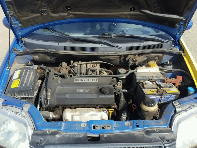 KL1TD62684B218789 - 2004 CHEVROLET AVEO BLUE photo 7