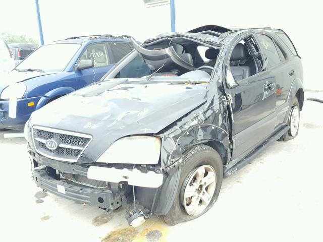 KNDJC733X35071286 - 2003 KIA SORENTO EX BLACK photo 2