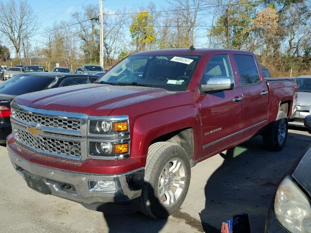 3GCUKSEC2EG504773 - 2014 CHEVROLET SILVERADO RED photo 2