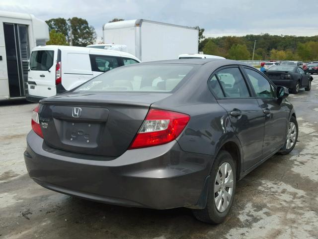 19XFB2F56CE051162 - 2012 HONDA CIVIC GRAY photo 4