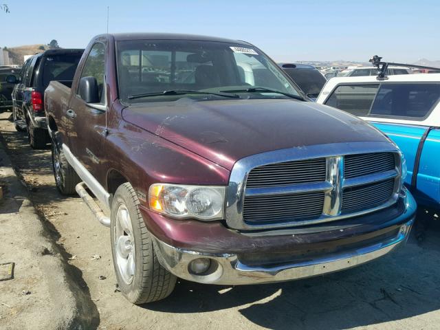 1D7HA16D34J186672 - 2004 DODGE RAM 1500 S MAROON photo 1