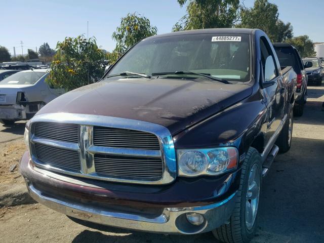 1D7HA16D34J186672 - 2004 DODGE RAM 1500 S MAROON photo 2