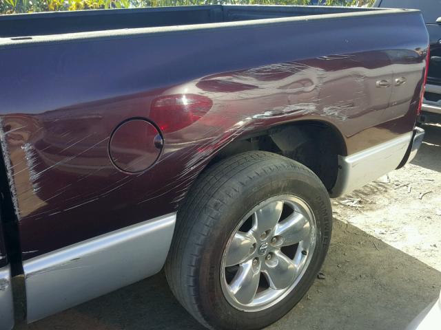 1D7HA16D34J186672 - 2004 DODGE RAM 1500 S MAROON photo 9