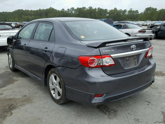 2T1BU4EE8DC122299 - 2013 TOYOTA COROLLA BA CHARCOAL photo 3