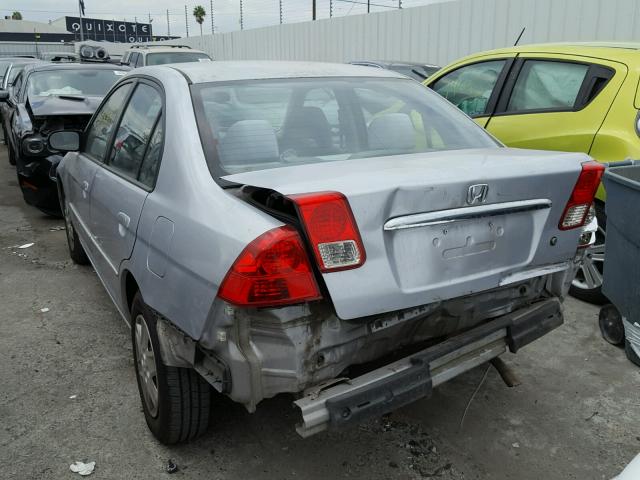 2HGES16683H569116 - 2003 HONDA CIVIC LX SILVER photo 3