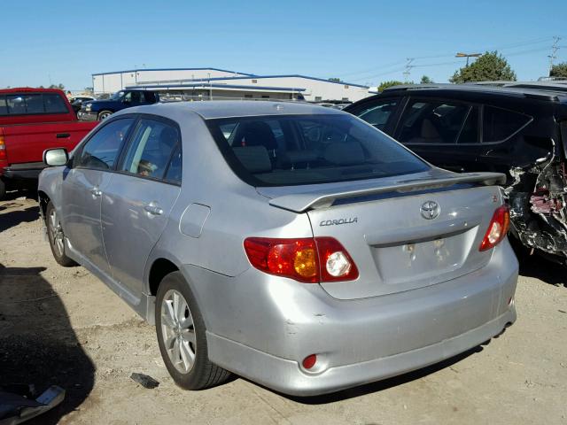 1NXBU40E79Z160653 - 2009 TOYOTA COROLLA BA SILVER photo 3