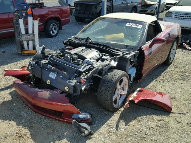 1G1YY36U665108182 - 2006 CHEVROLET CORVETTE RED photo 2