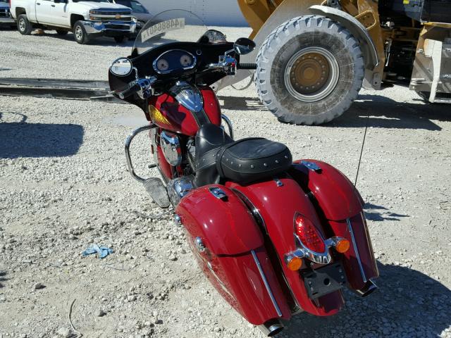 56KTCAAA4E3316647 - 2014 INDIAN MOTORCYCLE CO. CHIEFTAIN RED photo 3