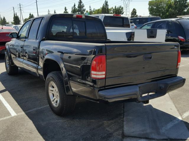 1D7HL38NX4S506995 - 2004 DODGE DAKOTA QUA BLACK photo 3