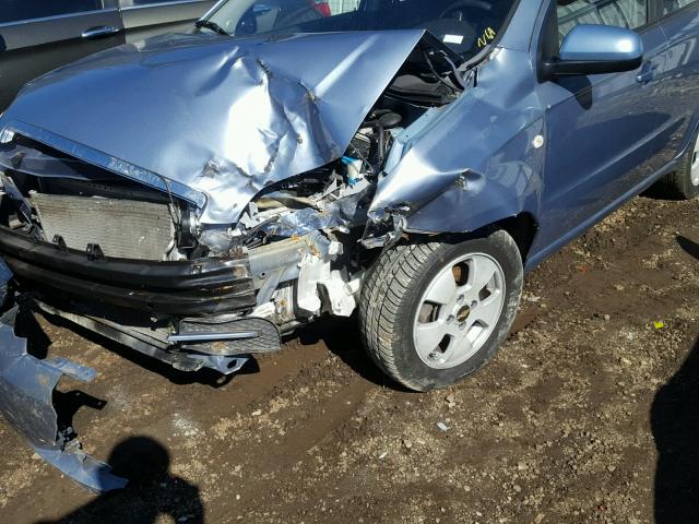 KL1TD56647B019666 - 2007 CHEVROLET AVEO BASE Mavi foto 9