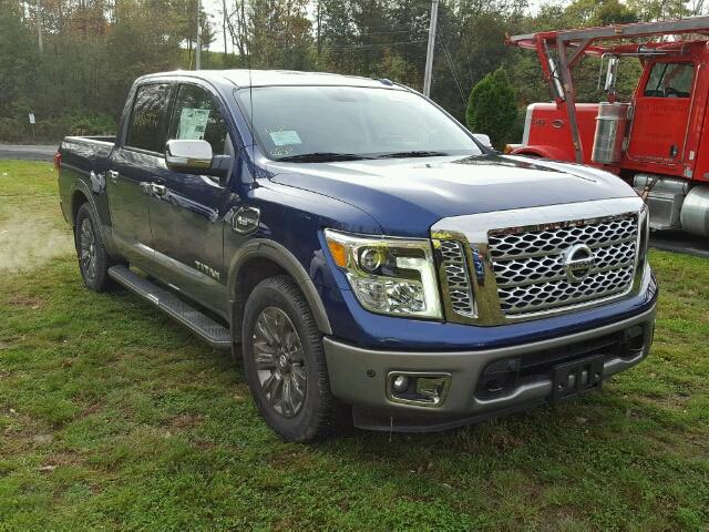 1N6AA1E61HN530607 - 2017 NISSAN TITAN BLUE photo 1