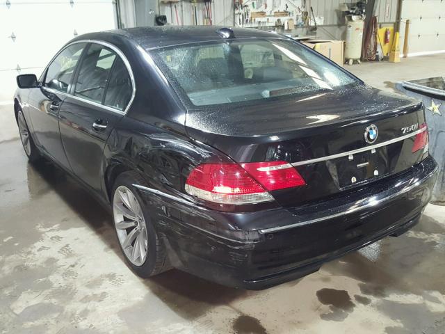 WBAHL83568DT12065 - 2008 BMW 750I BLACK photo 3