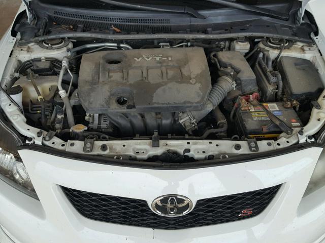 2T1BU4EE2AC466433 - 2010 TOYOTA COROLLA WHITE photo 7