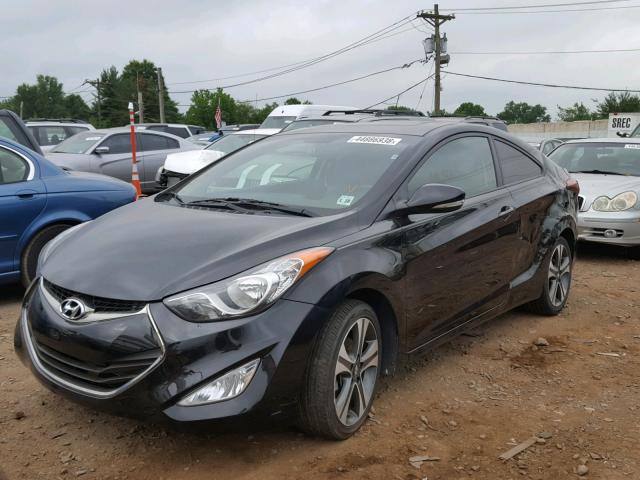 KMHDH6AE3DU016646 - 2013 HYUNDAI ELANTRA CO BLACK photo 2