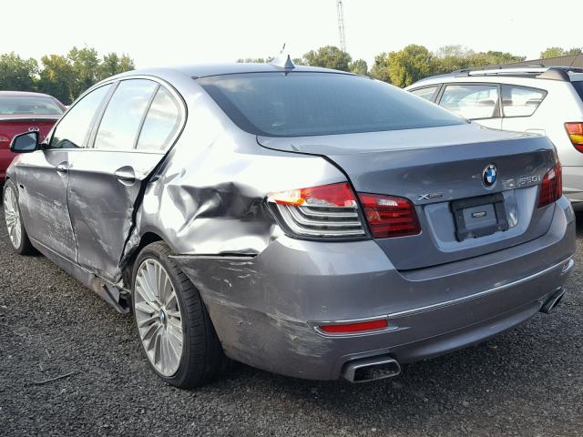 WBAKP9C52ED693134 - 2014 BMW 550 XI GRAY photo 3