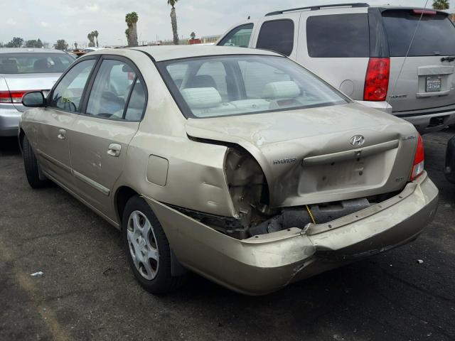 KMHDN45D82U301645 - 2002 HYUNDAI ELANTRA GL BEIGE photo 3