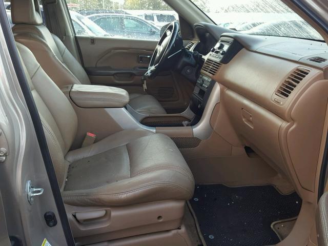 2HKYF18503H616084 - 2003 HONDA PILOT EXL TAN photo 5