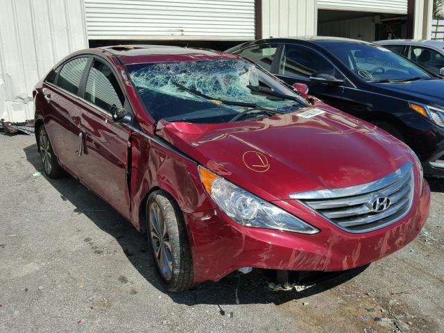 5NPEC4AC6EH901672 - 2014 HYUNDAI SONATA SE MAROON photo 1