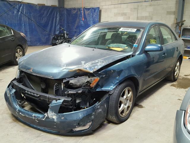 5NPEU46F06H096172 - 2006 HYUNDAI SONATA GLS BLUE photo 2