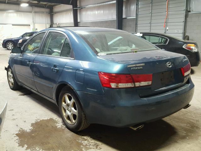 5NPEU46F06H096172 - 2006 HYUNDAI SONATA GLS BLUE photo 3